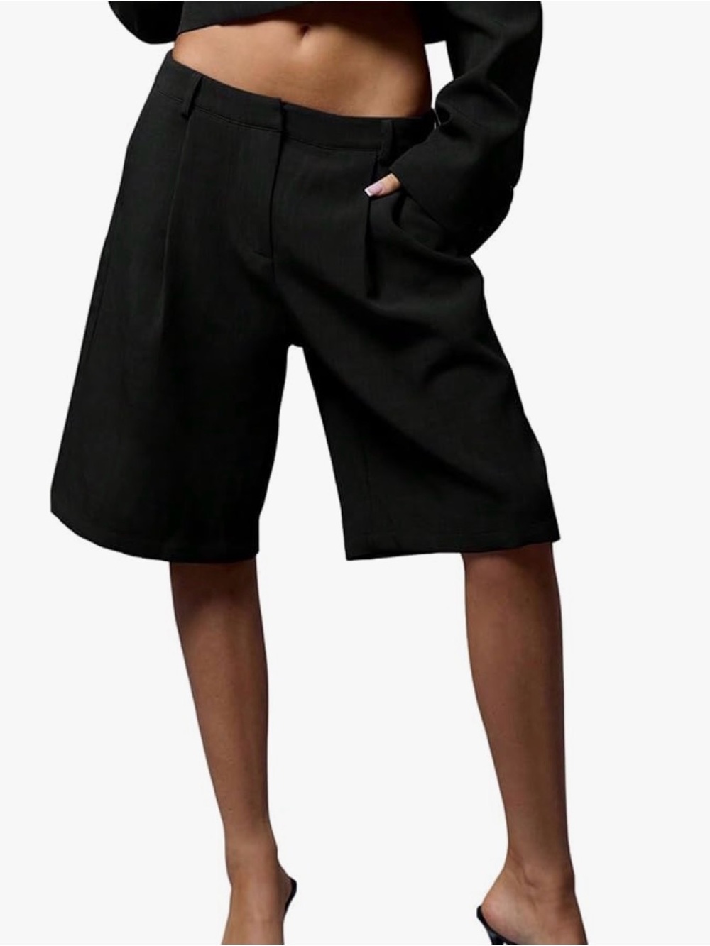 NWT Women's Bermuda Low Waist Knee Length Wide Leg